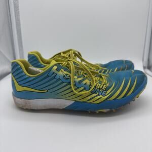 Hoka One One Shoes Womens 7 Blue Yellow Evo XC Spike Running Sneakers Track